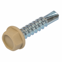 1/4-14 X 3/4 U/S HWH SDS PT. DURALUME LATTE  ZINC